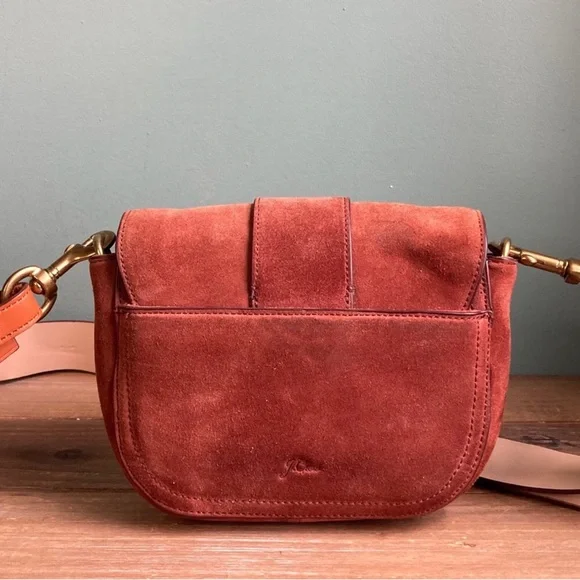 J. Crew Crossbody Buckle Italian Suede Bag - Picture 2 of 9